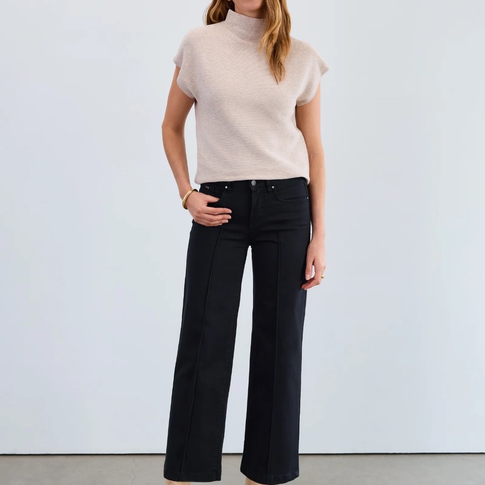 FDJ Olivia Wide-leg Denim Black - Picture 3 of 3